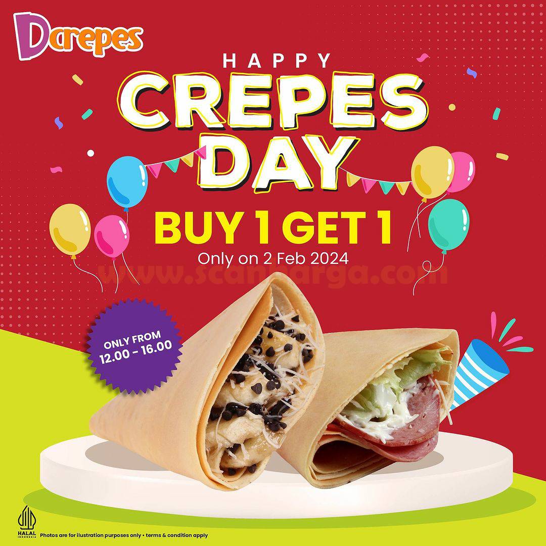 Promo D'crepes Happy Crepes Day – Beli 1 Gratis 1