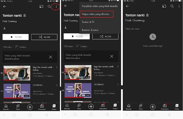 3 Cara Menghapus Semua Video Tonton Nanti Di Youtube
