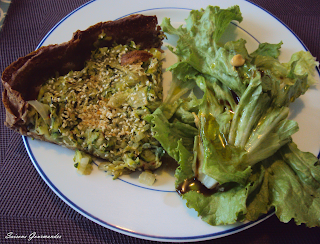 tarte bretonne à la courgette et galette de sarrasin blé noir végétarien végétalien