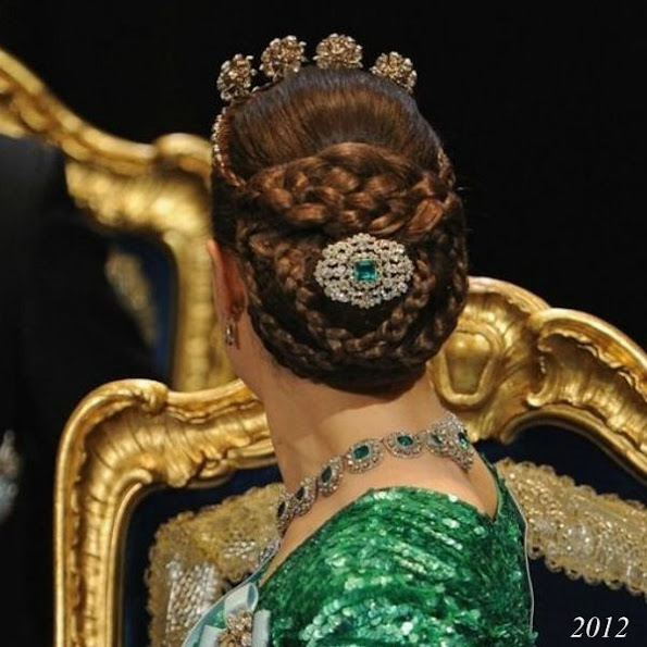 Hairstyle of Princess Victoria at Nobel Prize ceremonies