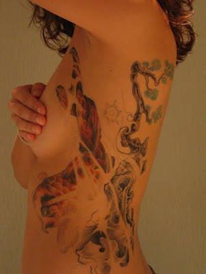 Ribcage. Japanese Tattoo