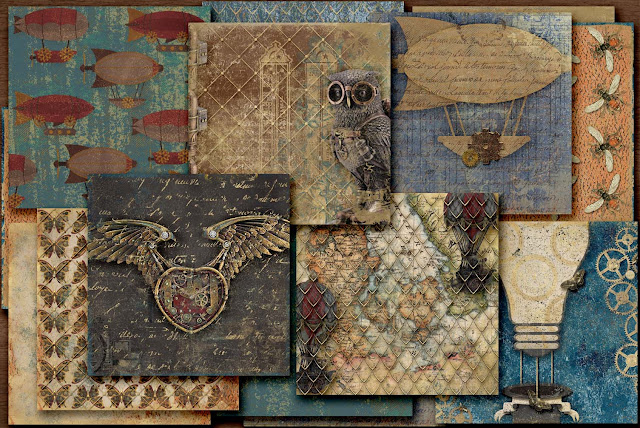 Flight Steampunk Paper