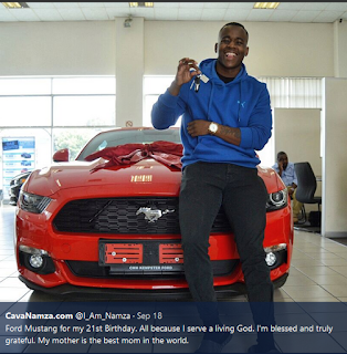  Nigeria Man Receives Ford Mustang On His 21st Birthday 