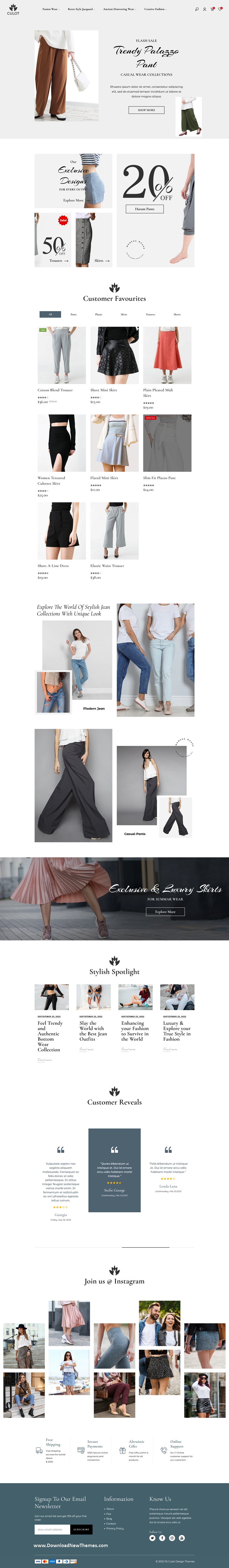 Culot - Womens Fashion Shopify Store Theme Review