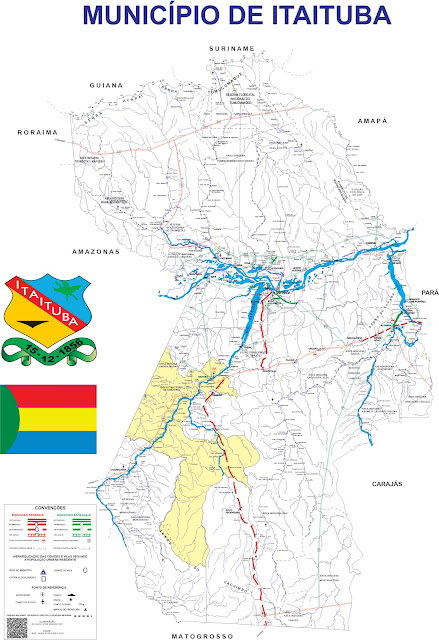 Mapa do Município de Itaituba - Pará - Brasil