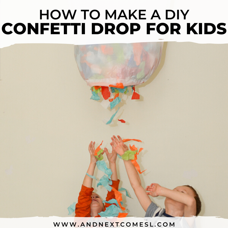 DIY Confetti Drop for Kids {That's Perfect for New Year's or Birthdays}