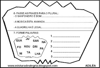 Leitura e interpretação alfabetização,festa junina