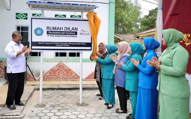 Resmikan Rumah Dilan, Bupati Karimun : Semoga Dapat Meningkatkan Pendidikan dan Keahlian Perempuan dan UMKM