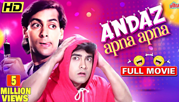 Andaz Apna Apna 1994 bollywood movie review | Salman Khan | Aamir Khan | Download