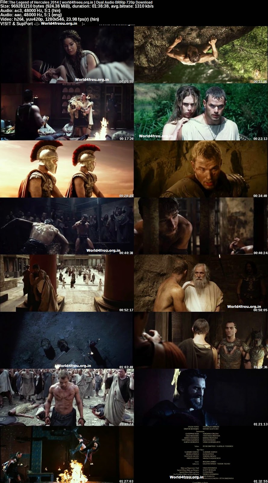 The Legend of Hercules 2014 Dual Audio BRRip 720p Download