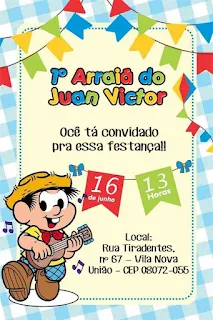 convite de festa junina inspiração