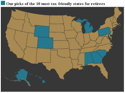 Click the image to examine the 10 states with the most favorable tax codes for retirees