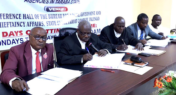 Justice Christopher Awubra and other members of the Judicial Panel