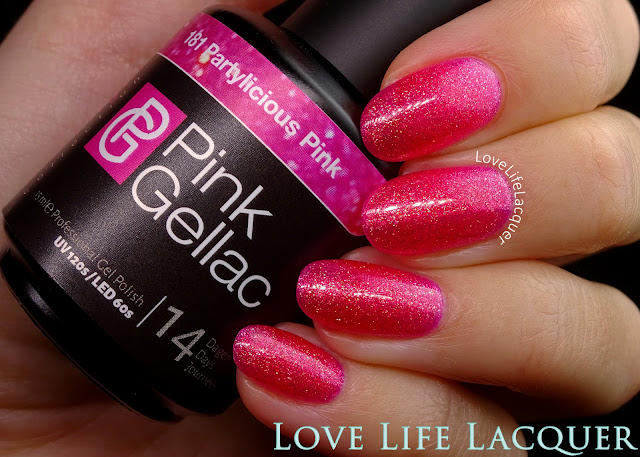 Pink Gellac VIP collection swatches Partylicious Pink