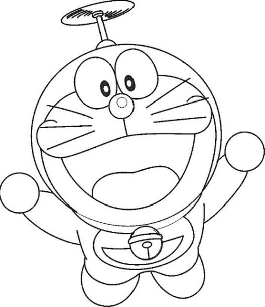 20 Sketsa Gambar Mewarnai Kartun Doraemon Terbaru