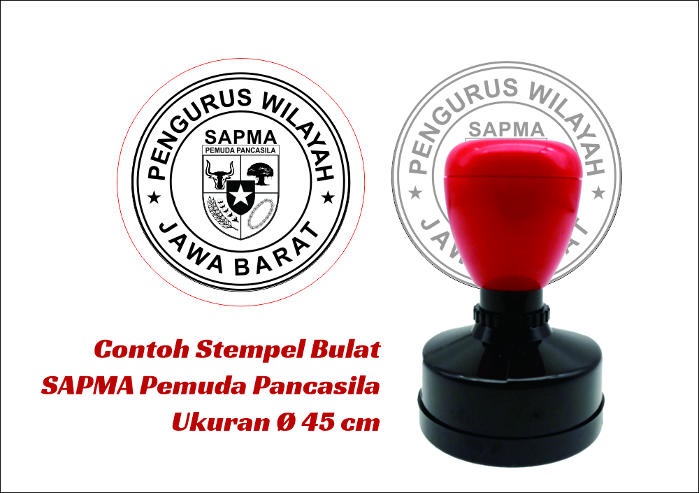 Contoh Stempel Bulat SAPMA Pemuda Pancasila Ukuran Ø 45 cm