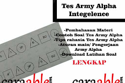 Tips Rahasia dan Contoh Soal Tes Army Alpha Intelegence dengan Pembahasan + Army Alpha Test Download PDF