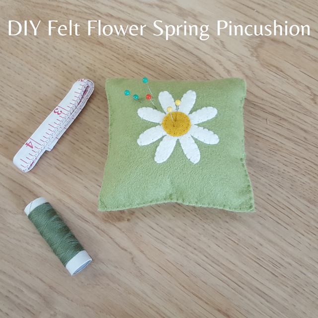 DIY Felt Flower Spring Pincushion