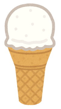 アイスクリームのイラスト（コーン2）
