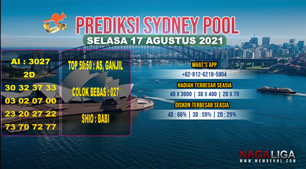 PREDIKSI SYDNEY  SELASA 17 AGUSTUS 2021