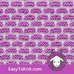 Slip Stitch Knitting 14: Brick | Easy to knit #knittingstitches #knittingpattern