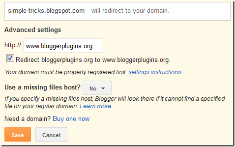 redirect-domain-root-blogger