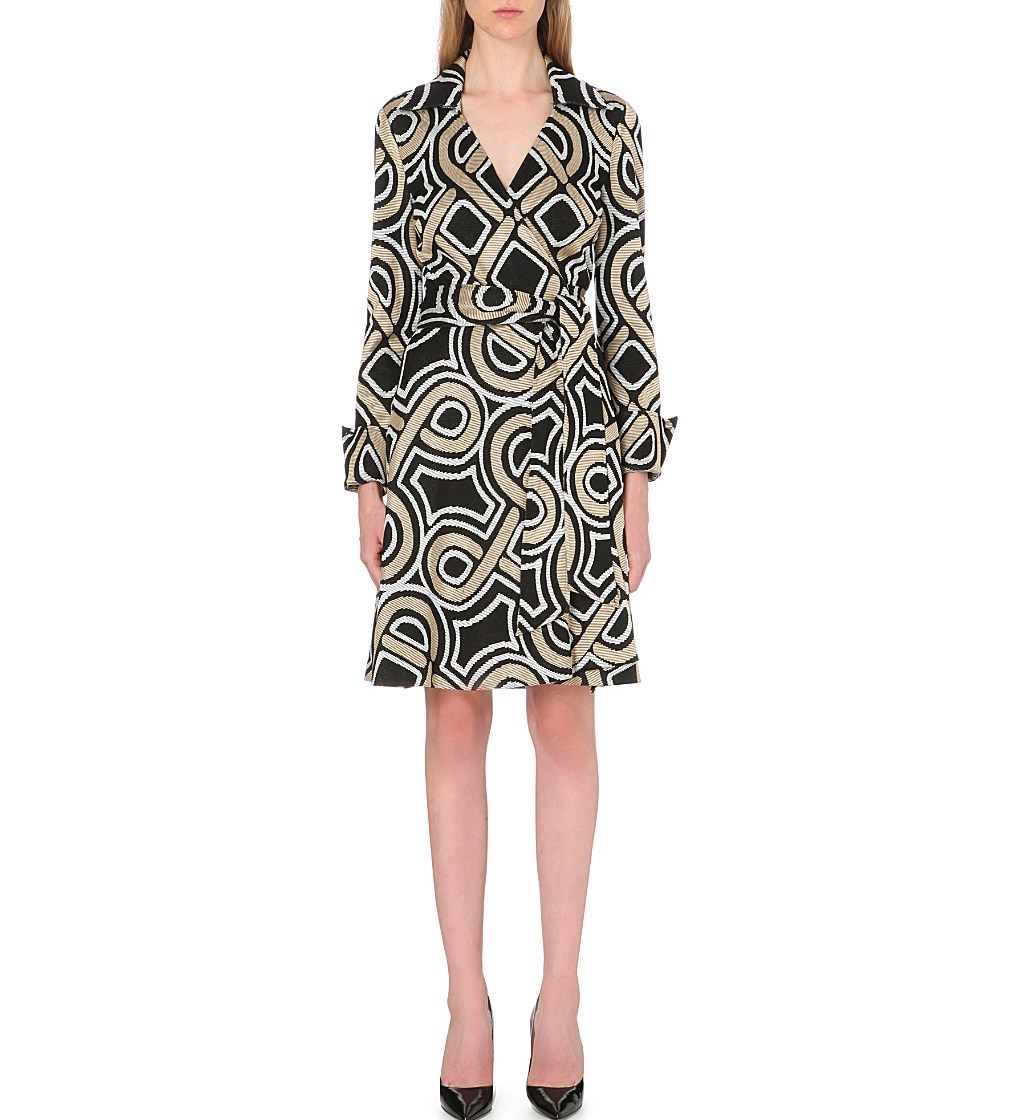 DIANE VON FURSTENBERG - Bruna metallic wrap dress