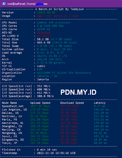 Cara Benchmark Server Mudah dengan Bench.sh