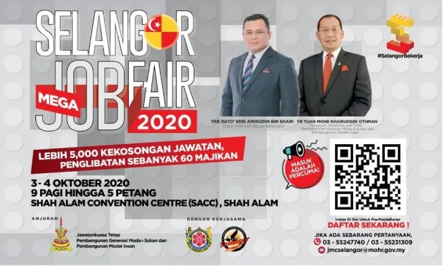 Selangor Jobs Fair Bermula 03 Hingga 04 Oktober 2020