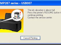 Cara mengatasi Kode Error 08 Pada Printer Canon IP 2770, MP258, MP 287