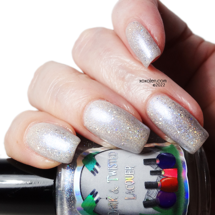 xoxoJen's swatch of Dark & Twisted Lacquer All The Snowy Feels