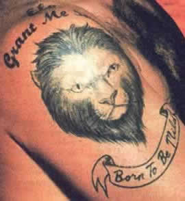 Robbie Williams born to be wild tattoo