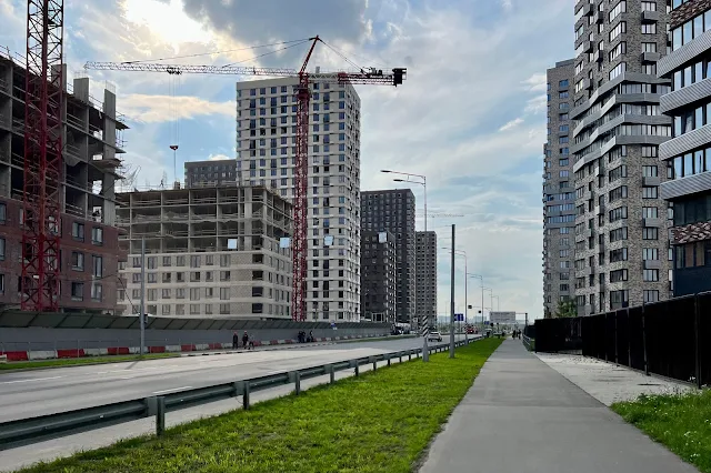 Аэроклубная улица, строящийся жилой комплекс Holland park, строящийся жилой комплекс «Город на реке Тушино-2018»