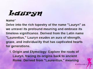 meaning of the name "Lauryn"