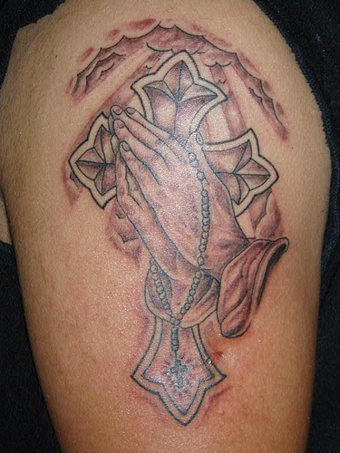 Tattoo Cross With Rosary We offer a selection of tattoo flash designs such