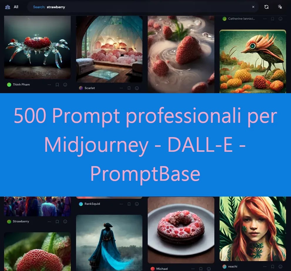 500 prompt Midjourney professionali