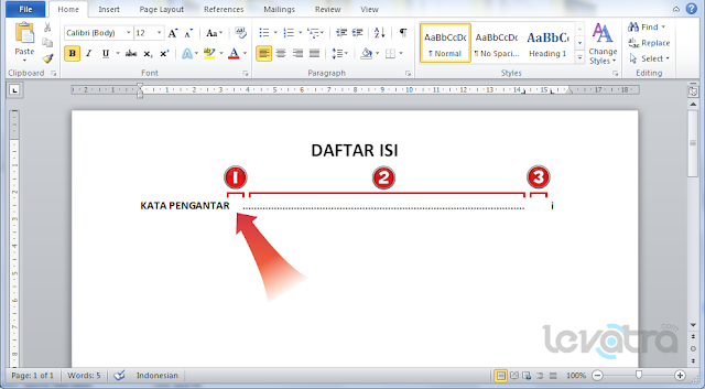 Membuat Daftar isi Makalah Otomatis dan Rapih di Microsoft Word