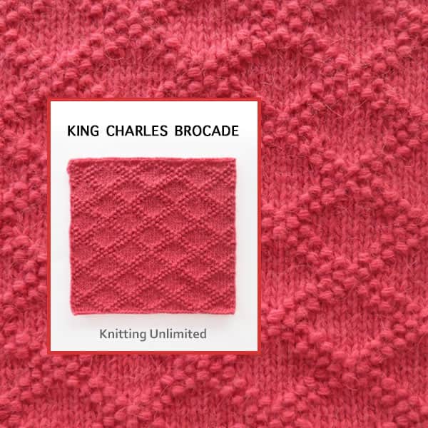King Charles Brocade Knit Purl Block 45