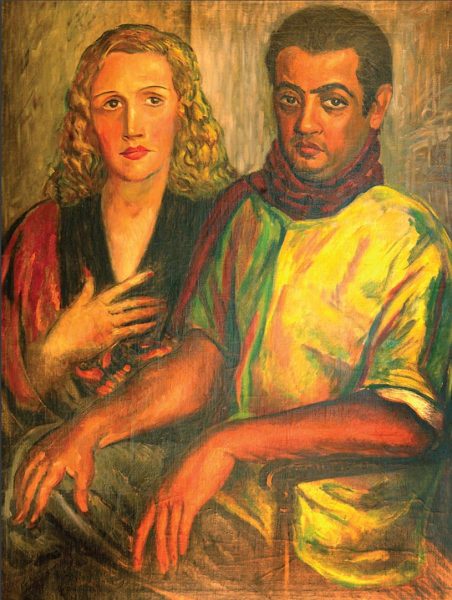 Díaz Niese y esposa, pintura de Jaime Colson, 1949