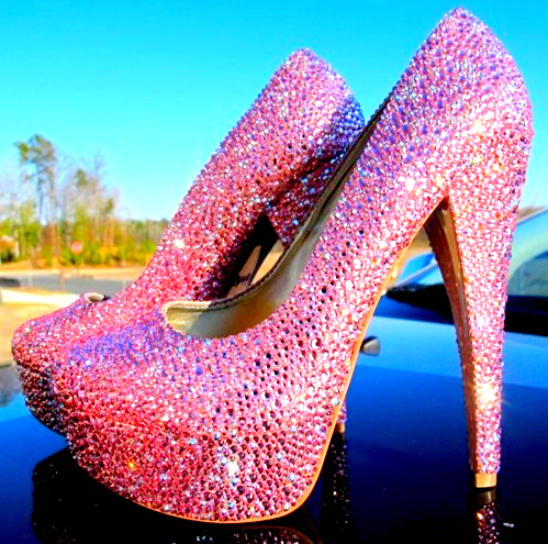 Glitter High Heels Shoes For Girls