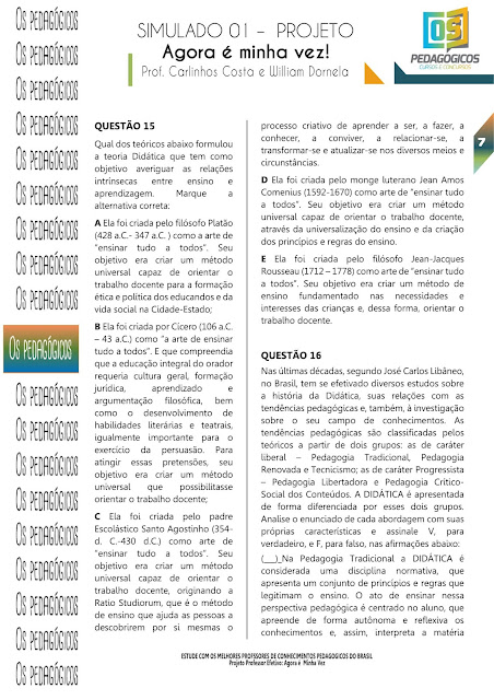 SIMULADO CONHECIMENTOS PEDAGÓGICOS PDF