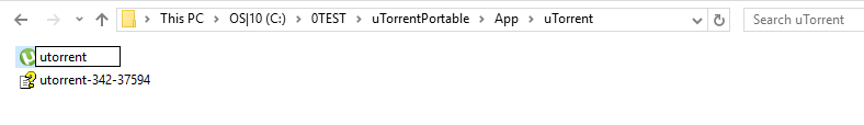 Rename to uTorrent.exe