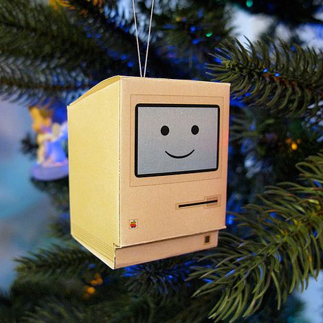 Ornament mac Christmas papercraft Papercraft  Macintosh apple Apple