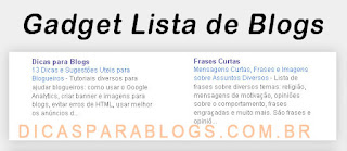 personalizar gadget lista de blogs