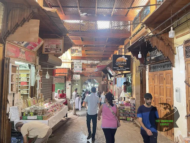 Bazaar of Fez el-Bali at Bab Bou Jeloud Gate