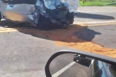 Quatro ocupantes de carro com placa de Campos morrem em grave acidente na BR-101