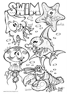 Sea and ocean animals coloring pages