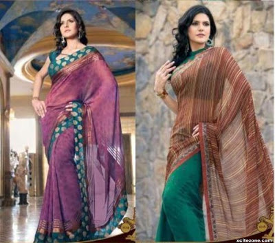 Zarine Khan is looks wonderful in black sarees