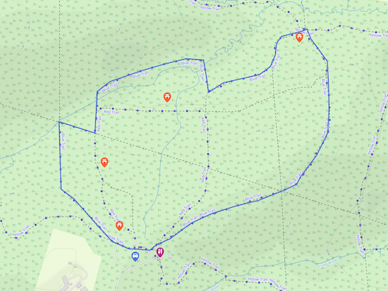 Map for Walk 233: Northaw Great Wood Blue Trail