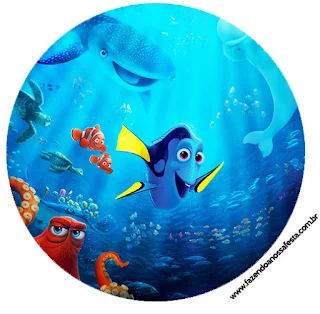 Finding Dory Toppers or Free Printable Candy Bar Labels.